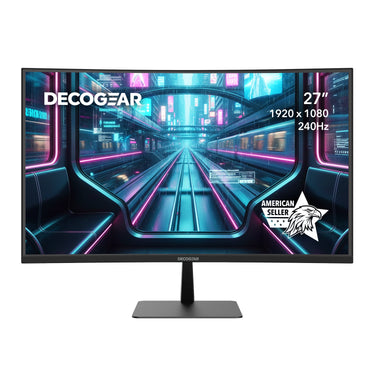 Deco Gear 27" Curved 240Hz FHD 16:9 Gaming Monitor, MPRT, HDMI, DP 1.4