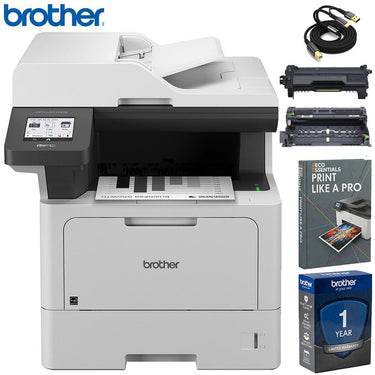 Brother Business Monochrome Laser All-in-One Printer w/ Print Like A Pro Bundle