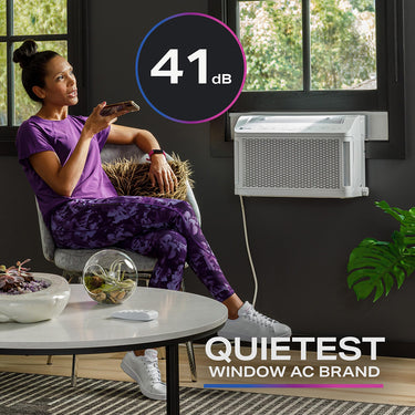 GE Profile ClearView 8,300 BTU Smart Ultra Quiet Window Air Conditioner Refurbished