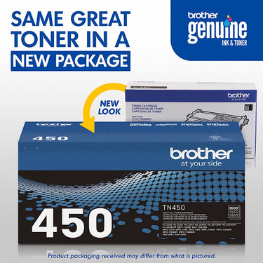 Brother Genuine TN450 High Yield Black Mono Laser Toner Cartridge