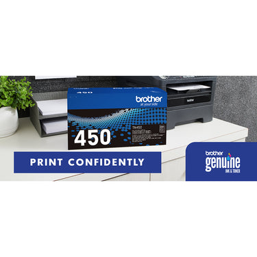 Brother Genuine TN450 High Yield Black Mono Laser Toner Cartridge