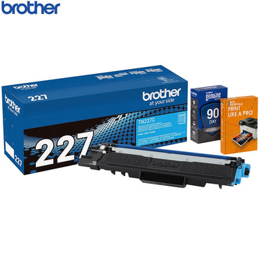 Brother Genuine High Yield Toner Cartridge Replacement Cyan Toner with Guide