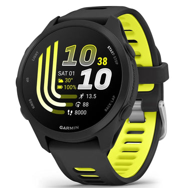 Garmin Forerunner 170 GPS Running Smartwatch, Black/Amp Yellow