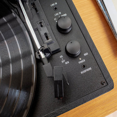 Victrola Journey Portable Bluetooth 3-Speed Suitcase Record Player, Black