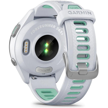 Garmin Forerunner 265S GPS Smartwatch Whitestone/Neo Tropic + Nylon Band Bundle