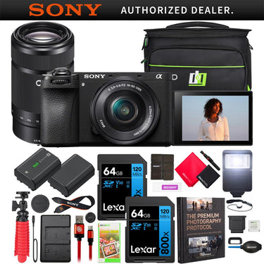 Sony a6700 Alpha APS-C 4K Mirrorless Camera + 16-50mm & 55-210mm 2 Lens Kit Bundle