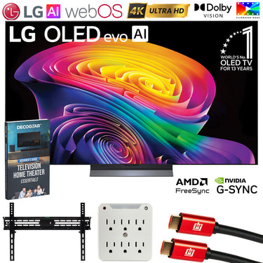LG 65" OLED evo AI C6 4K webOS TV (2026) w/Accessories + Home Theater Guide Bundle