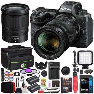 Nikon Z6III Full Frame Mirrorless Camera + 24-70mm F4 S Lens Kit + Accessories Bundle
