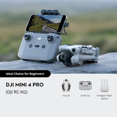 DJI Mini 4 Pro 4K HDR Folding Drone with RC-N2 Remote Kit DJI Certified Refurbished