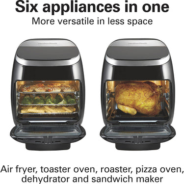 Hamilton Beach 11.6 Qt 6-in-1 Digital Air Fryer Oven with Rotisserie, Black (35073)