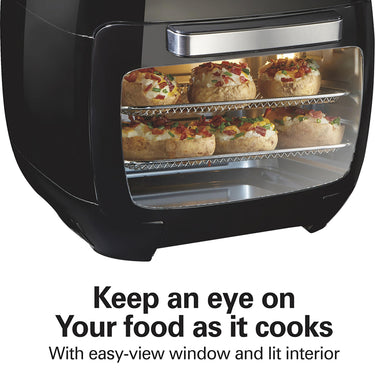 Hamilton Beach 11.6 Qt 6-in-1 Digital Air Fryer Oven with Rotisserie, Black (35073)