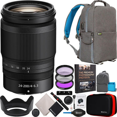 Nikon NIKKOR Z 24-200mm f/4-6.3 VR Telephoto Zoom Lens Kit for Z Mount Cameras Bundle