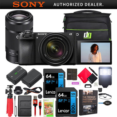 Sony a6700 Alpha APS-C 4K Mirrorless Camera + 18-130mm & 55-210mm 2 Lens Kit Bundle