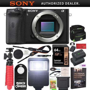 Sony a6600 Mirrorless Camera 4K APS-C Body Only ILCE-6600B 64GB Accessory Bundle