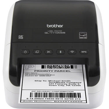 Brother Wide Format Wireless Monochrome Label Printer with Labels and Guidebook