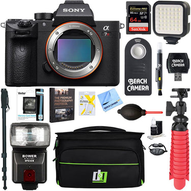 Sony a7R III Mirrorless Digital Camera Body + 64GB Memory & Flash Accessory Bundle