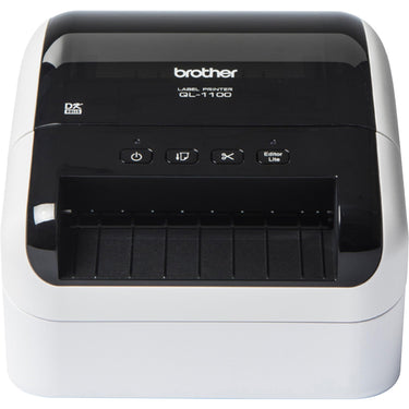 Brother QL-1100 Wide Format Monochrome Label Printer w/ Deco Essentials Guide Bundle