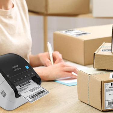 Brother Wide Format Wireless Monochrome Label Printer w/ Deco Essentials Guide Bundle