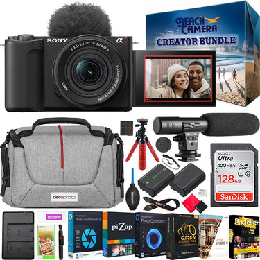 Sony ZV-E10 II Mirrorless Camera Black + 16-50mm OSS II Zoom Lens Kit Creator Bundle