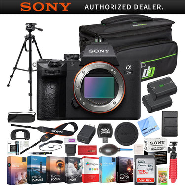 Sony a7 III Alpha Mirrorless 4K Camera + Deco Gear Case & Extra Battery Kit Bundle