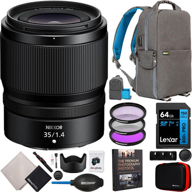 Nikon NIKKOR Z 35mm F1.4 Full Frame Lens for Z-Mount Mirrorless Cameras 20126 Bundle
