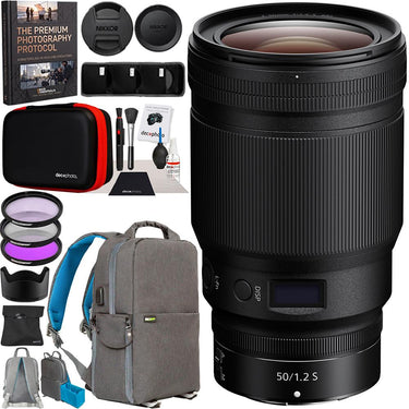 Nikon NIKKOR Z 50mm f/1.2 S Full Frame Lens for Z-Mount Mirrorless Camera Pro Bundle