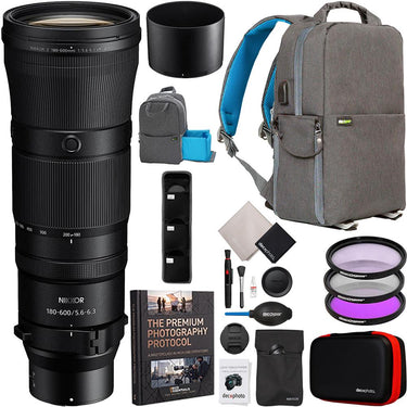 Nikon NIKKOR Z 180-600mm f/5.6-6.3 VR Full Frame Lens for Z-Mount Cameras 20117 Bundle