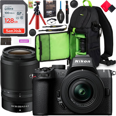 Nikon Z50II Mirrorless Camera + 2 Lens Kit 16-50mm & 50-250mm VR + Accessories Bundle