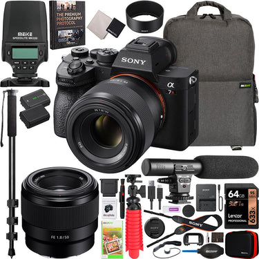 Sony a7R IV Mirrorless Full Frame Camera Bundle + 50mm F1.8 FE Lens SEL50F18F Kit