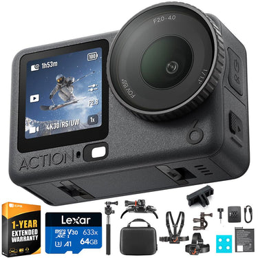 DJI Osmo Action 6 Action Camera Standard Combo w/ 1 YR Warranty + Accessories Bundle