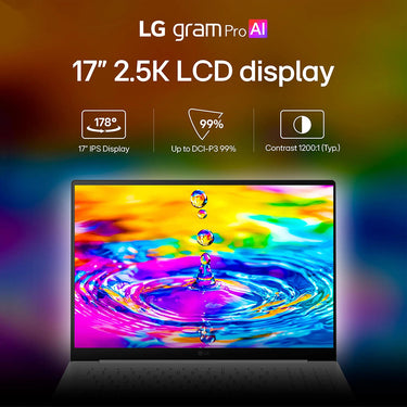 LG gram Pro 17" Copilot+ PC Intel Ultra 7, 32GB RAM, 512GB SSD Touch Laptop