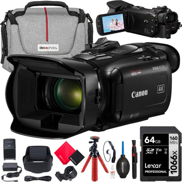 Canon Vixia HF G70 UHD 4K Camcorder Bundle Lexar 64GB SDXC Memory Card + Camera Bag