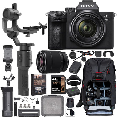 Sony a7 III Mirrorless Camera + 28-70mm Lens + DJI Ronin-SC Gimbal Filmmaker's Kit