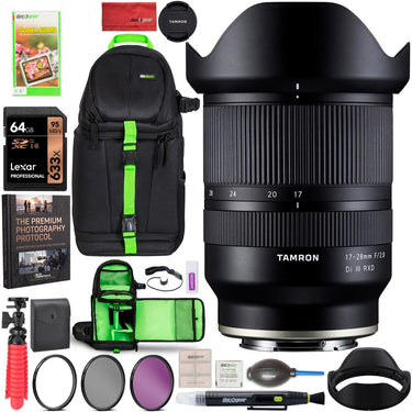 Tamron 17-28mm F2.8 Di III RXD A046 Full Frame Lens for Sony E-Mount + Accessory Bundle