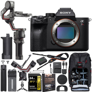 Sony a7R IV Mirrorless Full Frame Camera Body Kit + DJI RS 3 Gimbal Stabilizer Bundle