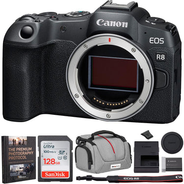 Canon EOS R8 Full Frame Mirrorless Camera Body Only 5803C002 + Accessories Bundle