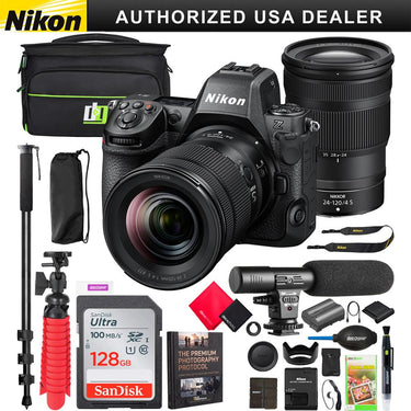 Nikon Z8 Full Frame FX Mirrorless 8K Camera Body + 24-120mm F4 S Lens Kit 1698 Bundle