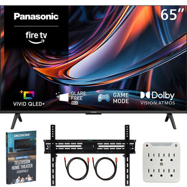 Panasonic 65" W80C 4K UHD 3840x2160 60Hz QLED+ Fire TV (2026) +Mount + Guide Bundle
