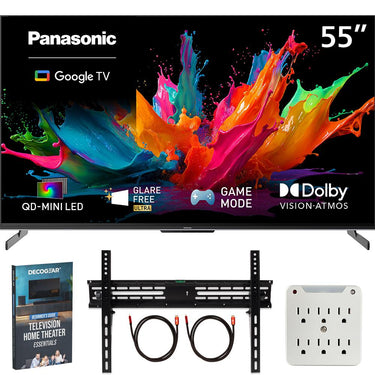 Panasonic 55" W85C 4K 3840x2160 60Hz QD-Mini LED Google TV (2026) +Mount + Guide Bundle