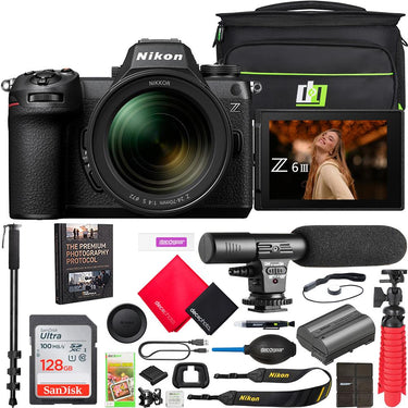Nikon Z6III Full Frame Mirrorless Camera Bundle with 24-70mm F4 S Lens Accessories Kit