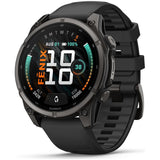 Garmin fenix 9 47 mm Carbon gray DLC titanium with black silicone band