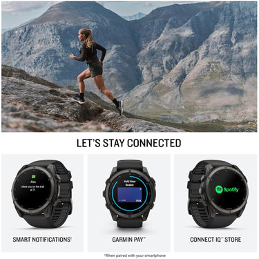Garmin fenix 9 51 mm Carbon gray DLC titanium with black silicone band