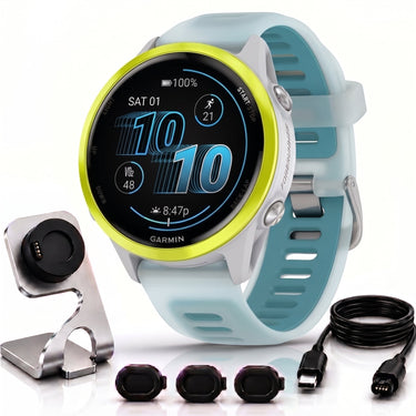 Garmin Forerunner 570 47mm GPS Smartwatch, Aluminum + Accessories Bundle