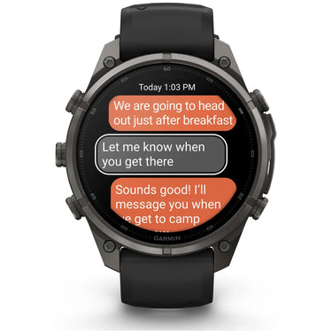 Garmin fenix 9 Pro inReach, 47 mm Carbon Gray DLC Titanium with Black/Pebble Gray Band