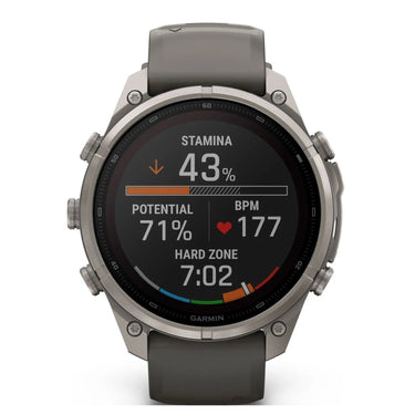 Garmin fenix 9 Pro inReach, Solar, 47 mm Titanium with Pebble Gray/Silver Gray Band