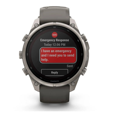 Garmin fenix 9 Pro inReach, Solar, 47 mm Titanium with Pebble Gray/Silver Gray Band