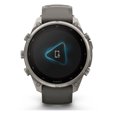 Garmin fenix 9 Pro Solar, 47 mm Titanium with Pebble Gray/Silver Gray Silicone Band