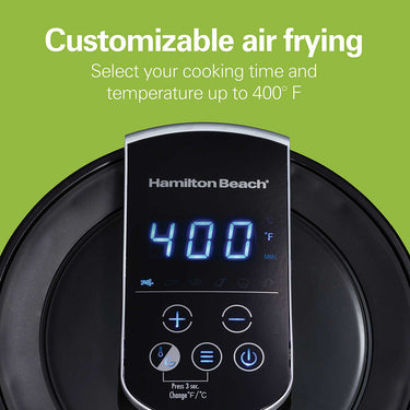 Hamilton Beach 3.7 Quart/3.5 Liter Digital Air Fryer, Black (35050)