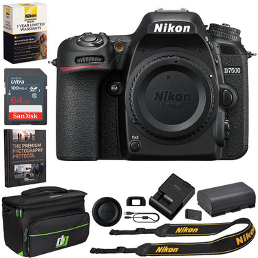 Nikon D7500 20.9MP DX-Format 4K DSLR Camera (Body Only) +Deco Essentials eBook