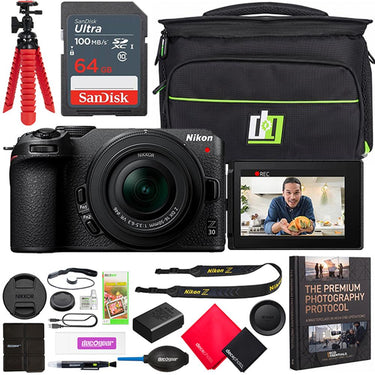 Nikon Z30 Mirrorless Camera Body 4K UHD + NIKKOR Z DX 16-50mm F3.5-6.3 VR Lens Bundle